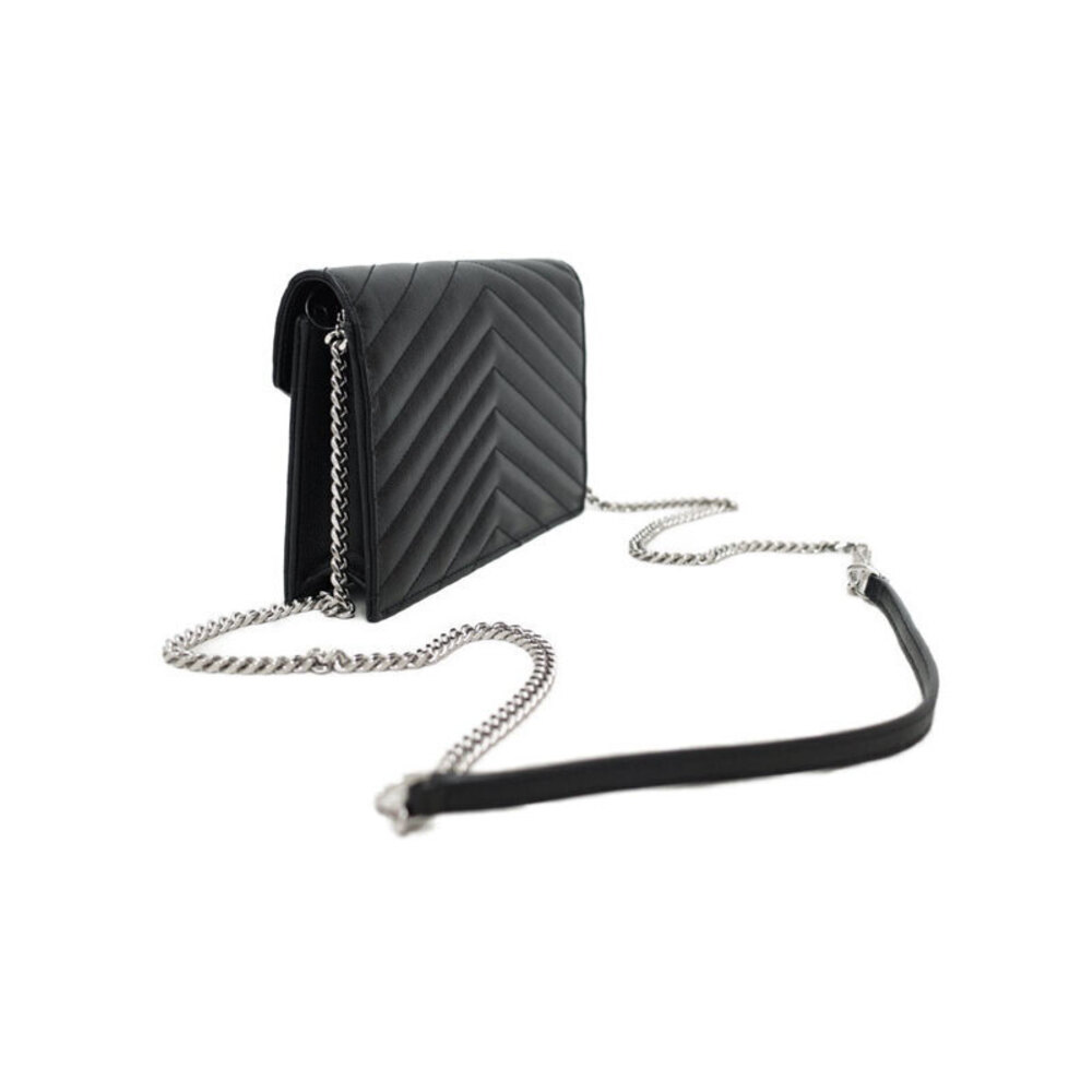 SAINT LAURENT PARIS Monogram Envelope Chain Wallet - Picture 2 of 9